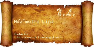 Némethi Lina névjegykártya